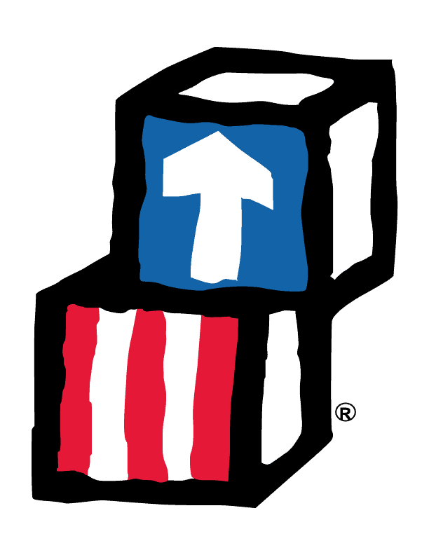 A drawing of an arrow and flag