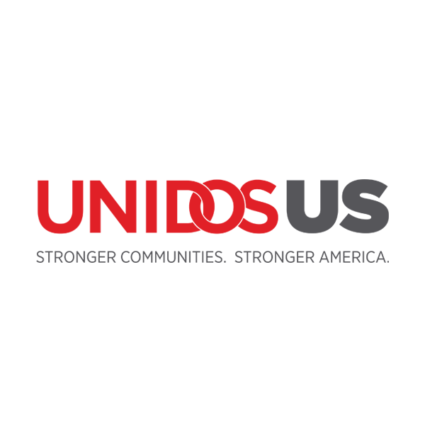 A unidos us logo with the words " stronger communities, stronger america ".